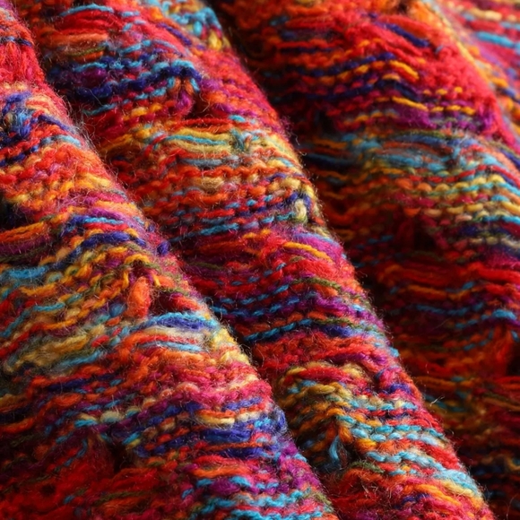 Multi Color Light-Weight Button Up Cardigan Large - Picture 3 of 4